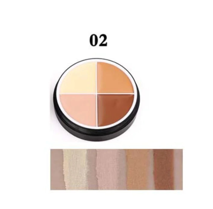 Corrector difuminable de 4 colores para iluminar y contornear
