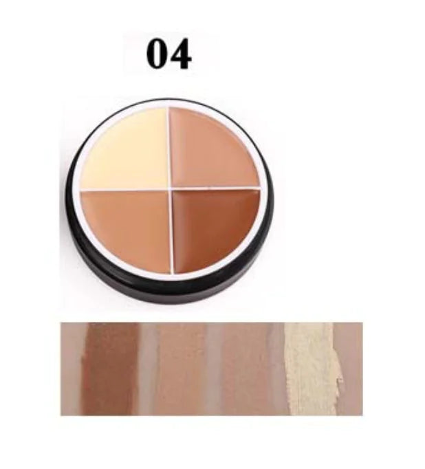 Corrector difuminable de 4 colores para iluminar y contornear
