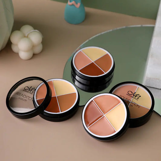 Corrector difuminable de 4 colores para iluminar y contornear