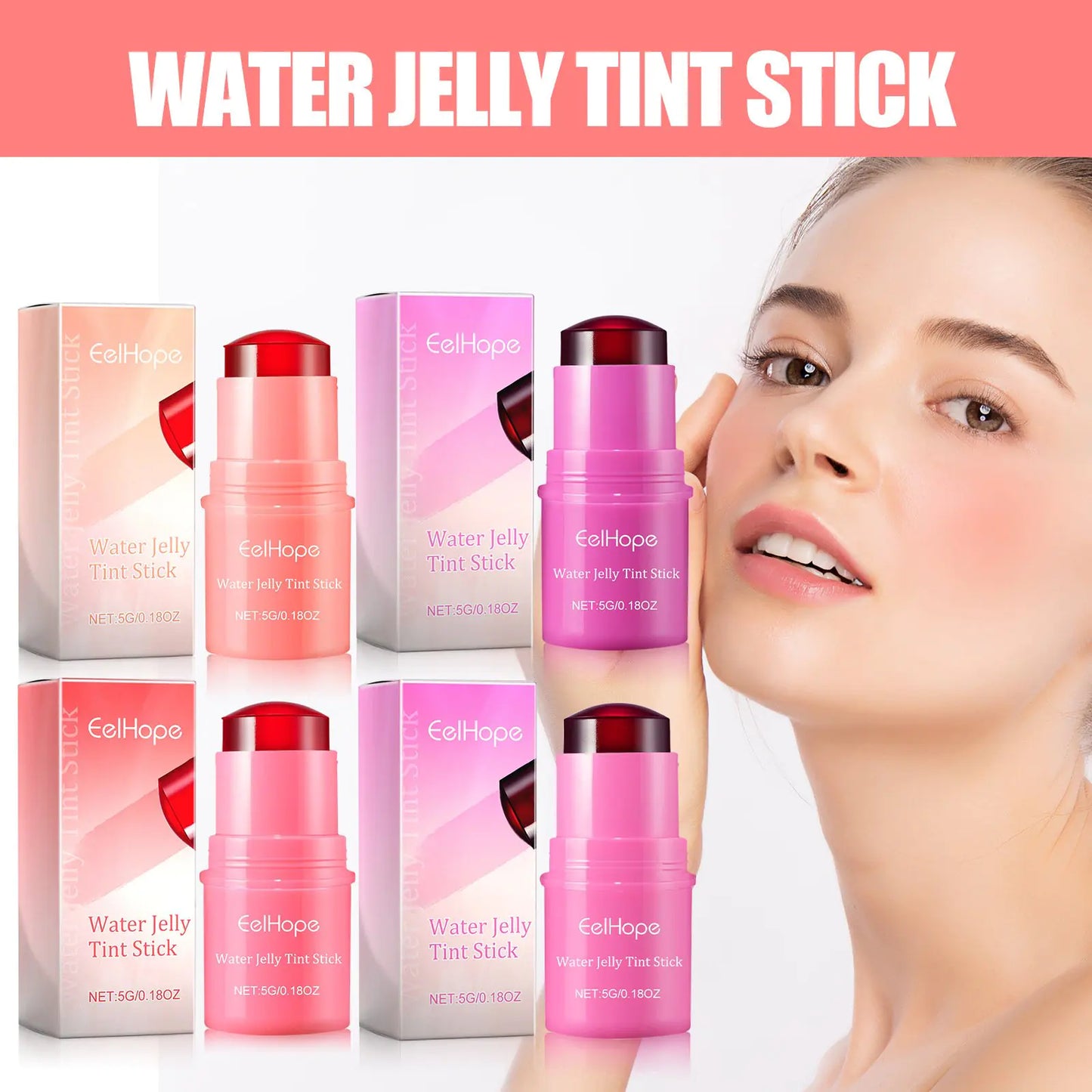 Long Lasting Natural Blush Lip Gloss Stick Makeup